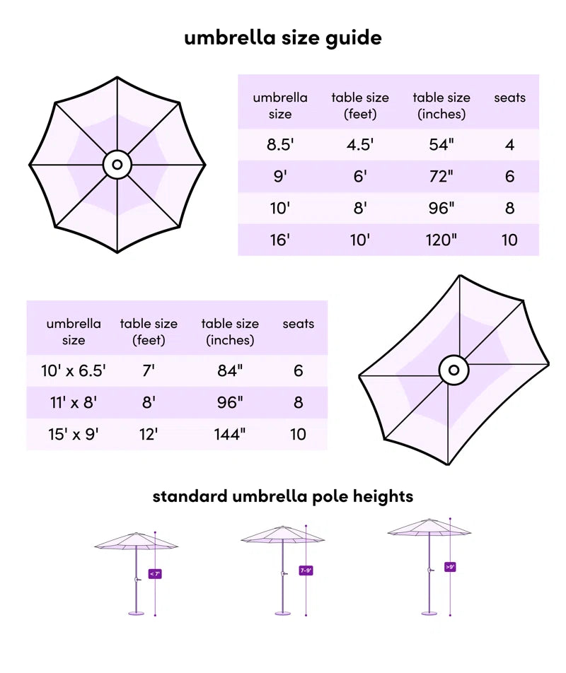 Nyasia 15 Ft. X 9 Ft. Rectangular Market Umbrella with Base