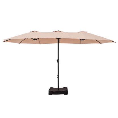 Nyasia 15 Ft. X 9 Ft. Rectangular Market Umbrella with Base