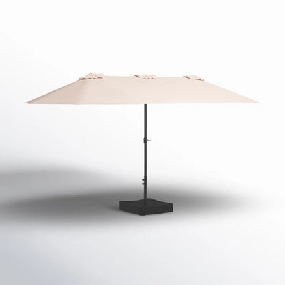 Nyasia 15 Ft. X 9 Ft. Rectangular Market Umbrella with Base