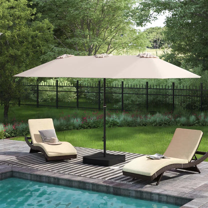 Nyasia 15 Ft. X 9 Ft. Rectangular Market Umbrella with Base
