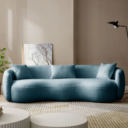Yazgur 93.6" Curved Modern Upholstered Sofa