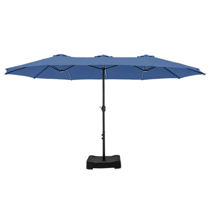 Nyasia 15 Ft. X 9 Ft. Rectangular Market Umbrella with Base