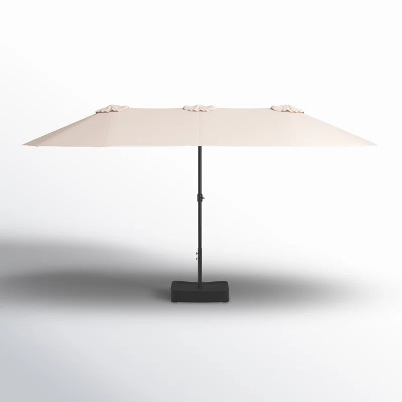 Nyasia 15 Ft. X 9 Ft. Rectangular Market Umbrella with Base
