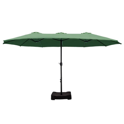 Nyasia 15 Ft. X 9 Ft. Rectangular Market Umbrella with Base