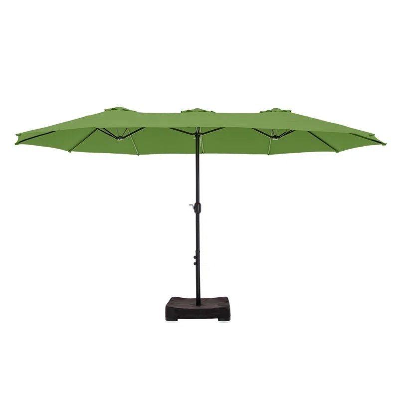 Nyasia 15 Ft. X 9 Ft. Rectangular Market Umbrella with Base