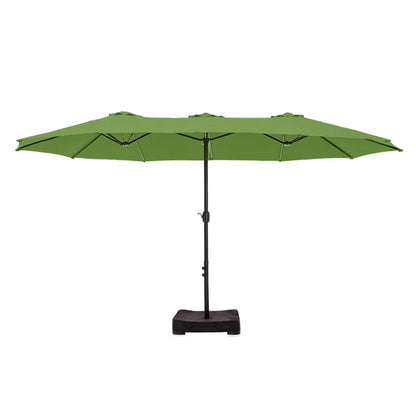 Nyasia 15 Ft. X 9 Ft. Rectangular Market Umbrella with Base