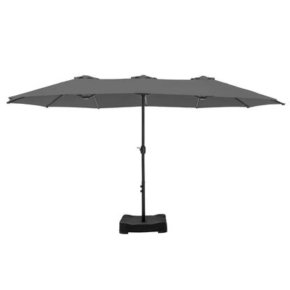 Nyasia 15 Ft. X 9 Ft. Rectangular Market Umbrella with Base