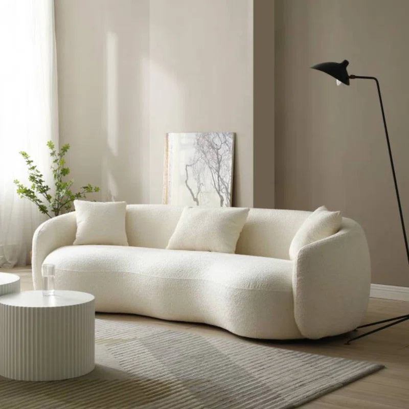 Yazgur 93.6" Curved Modern Upholstered Sofa